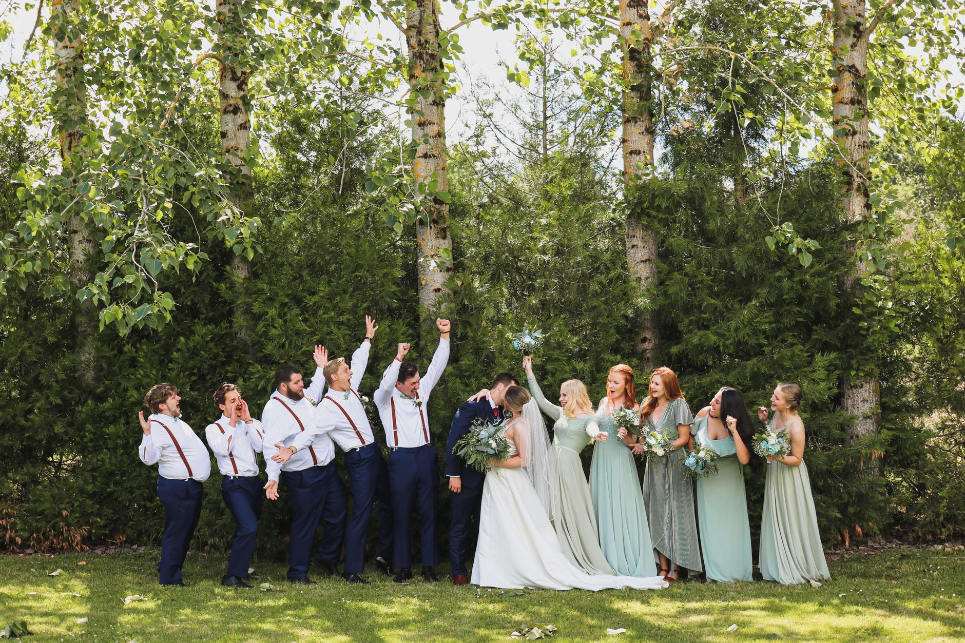 Wedding destination weekend charter bus travel scene